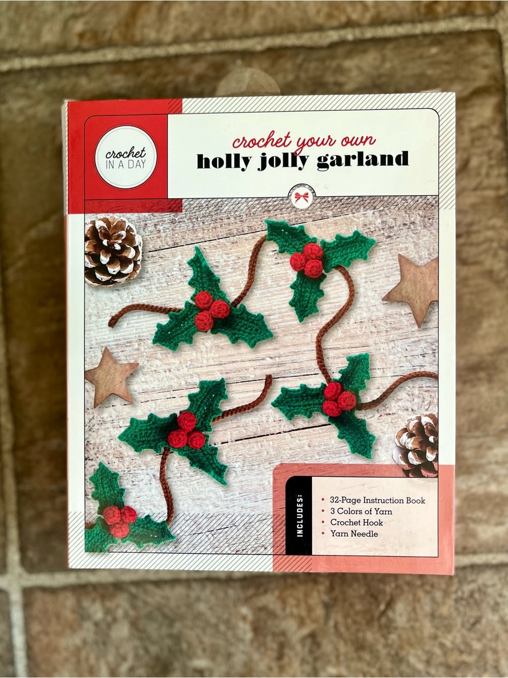 Crochet in a Day Holly Jolly Garland Kit NIP